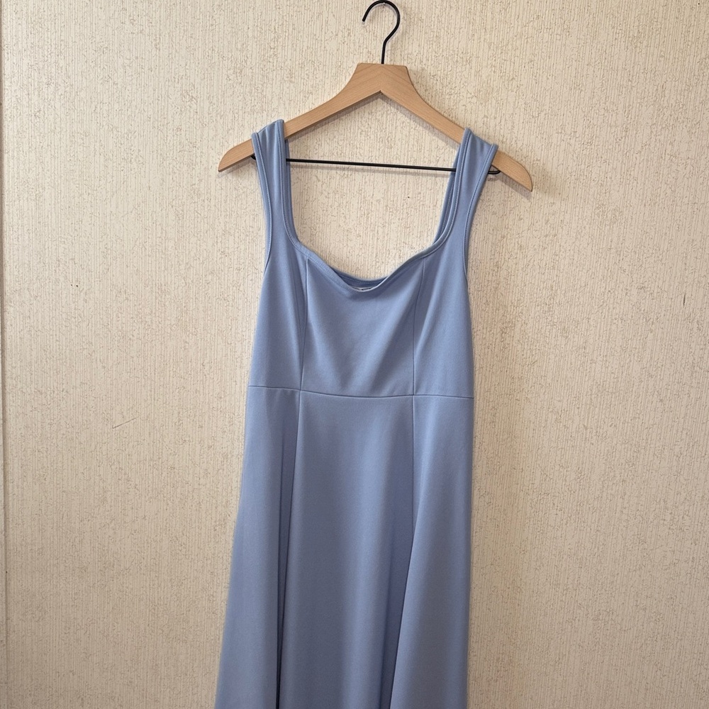Chic Light Blue Sleeveless Maxi Dress